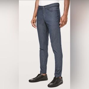 Lululemon Mens ABC Pants Skinny Fit TC Canvas Blue 32/32